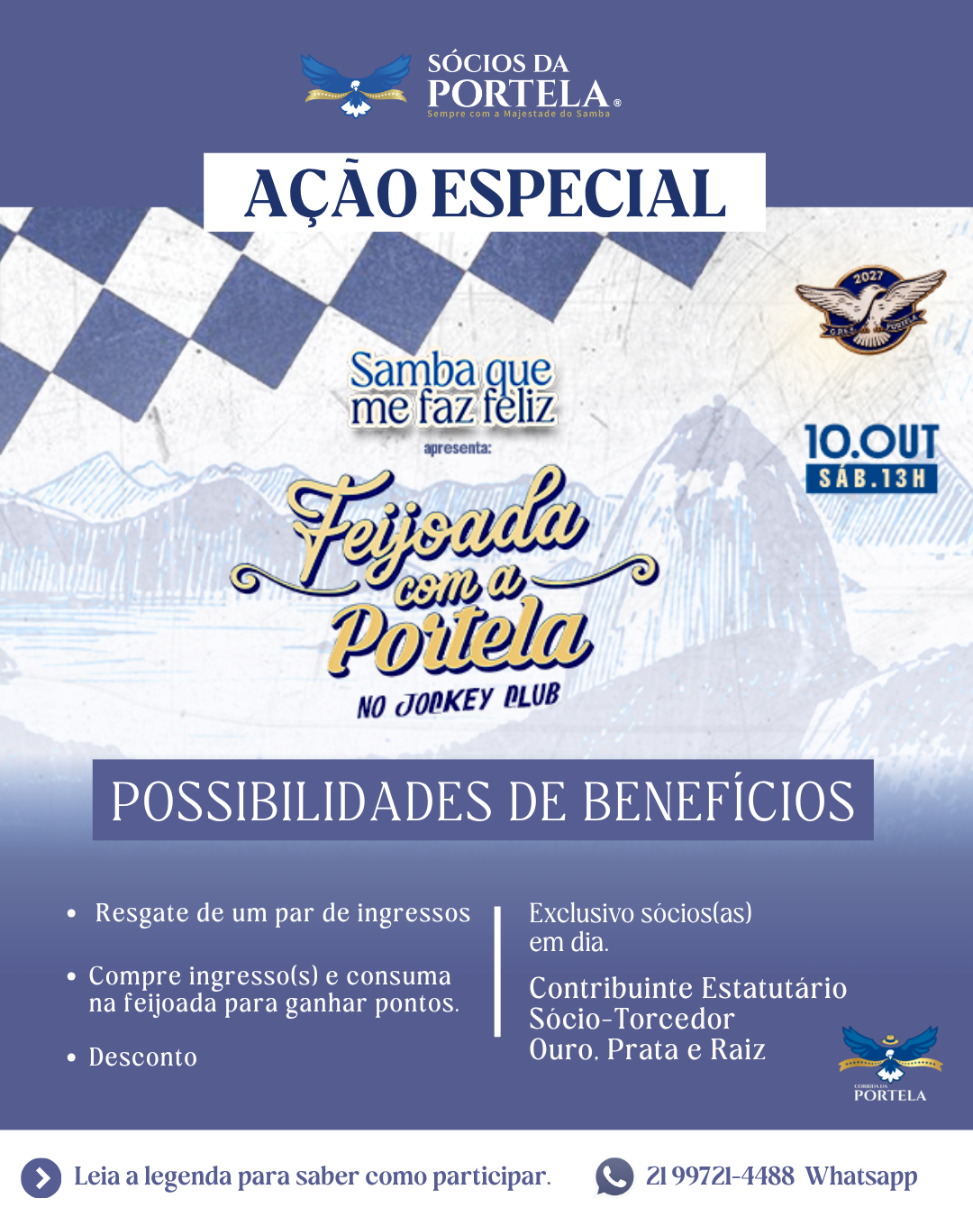 Ação Especial Feijoada com a Portela no Jockey Club