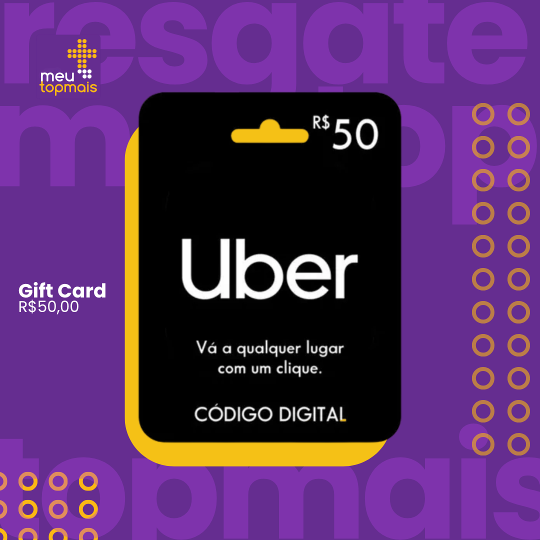 GIFT CARD VIRTUAL UBER R$50